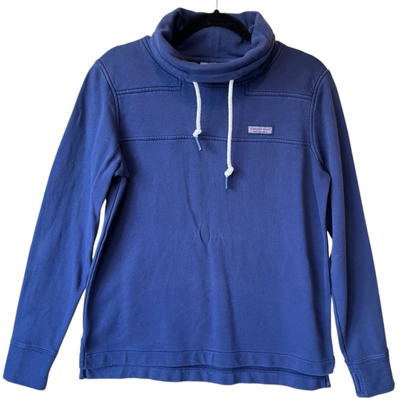 Vineyard Vines Tops - Vineyard Vines Pullover sweatshirt Cowl neck XS Blue Thumb holes Womens Comfy